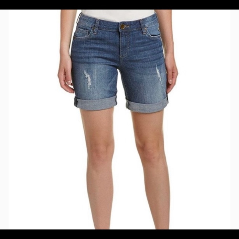 KUT from the kloth Catherine boyfriend shorts dark wash